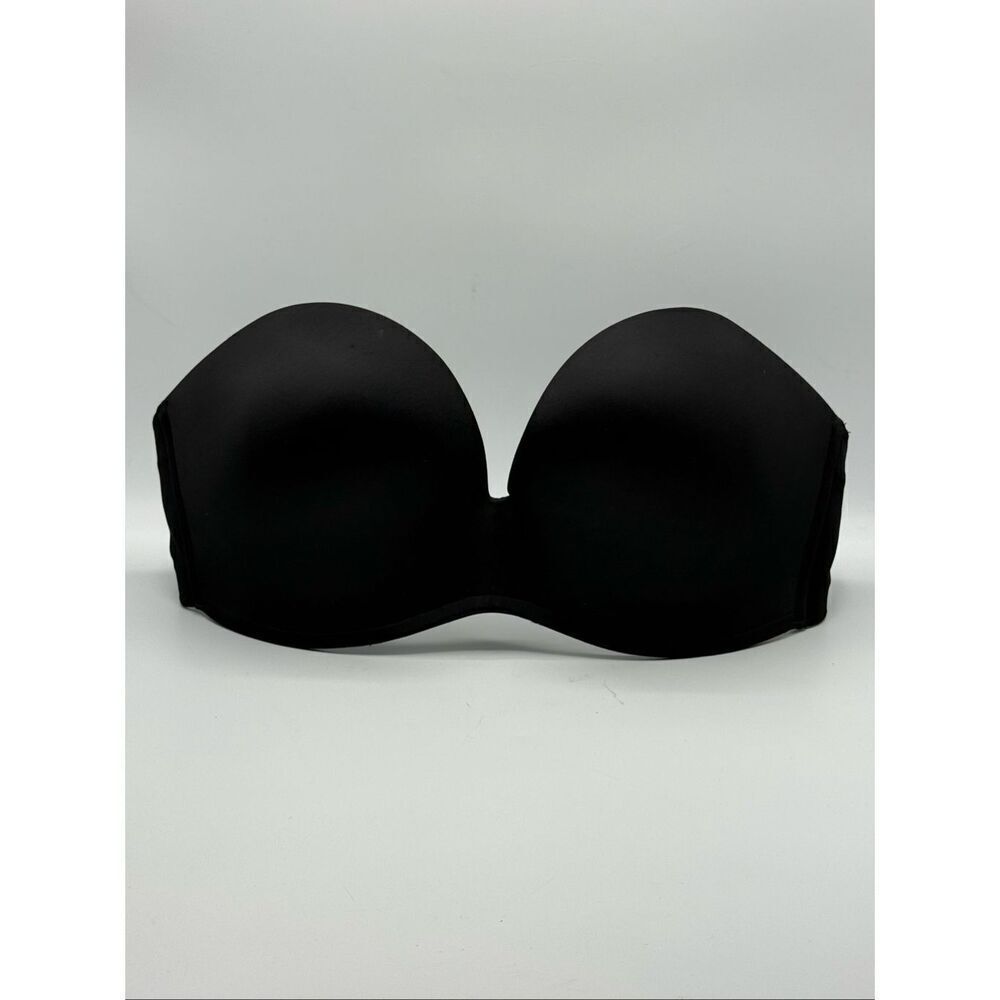 Delimira Seamless Strapless Black Bra - US 40C